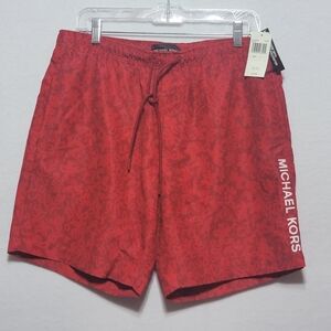 Michael Kors Red Men's Swim‎ Shorts SIZE L. #724
